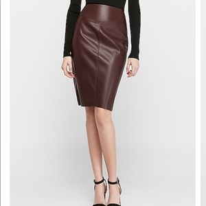 Express faux leather skirt